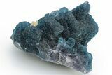 Blue, Cubic/Octahedral Fluorite Encrusted Quartz - Inner Mongolia #224799-1